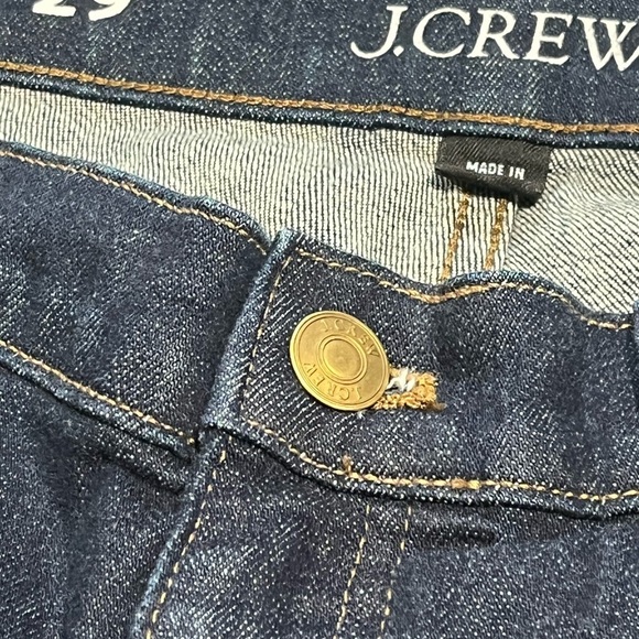 NWOT Boot Crop Raw Hem Mid Rise Denim Jeans Dark Wash - Picture 5 of 11